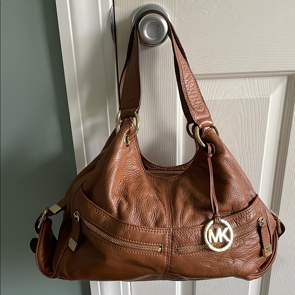 Michael Kors Brown Leather Shoulder Bag